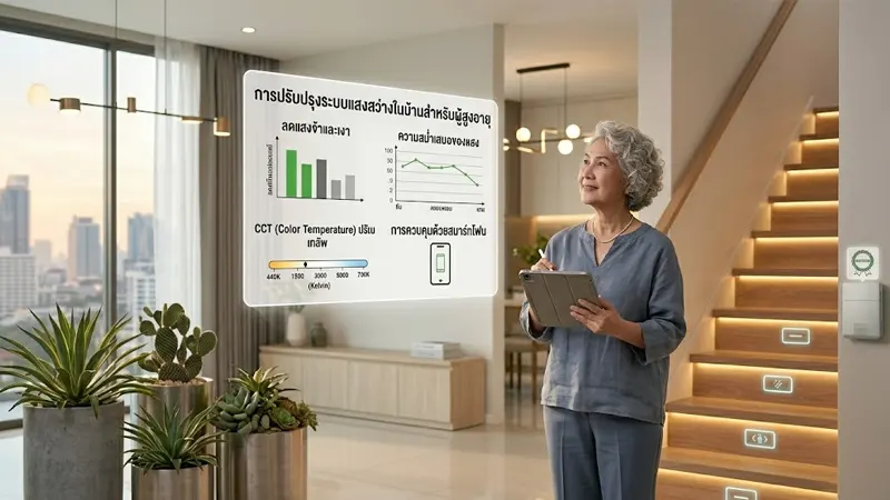 วิธีปรับปรุงระบบแสงสว่างในบ้านสำหรับผู้สูงอายุ