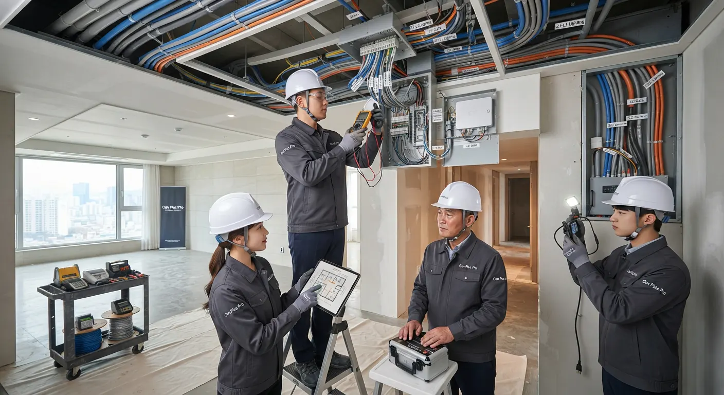 ทีมวิศวกร Cen Plus Pro เข้า Audit หน้างานระบบไฟฟ้า Smart Home ก่อนปิดฝ้าเพดาน